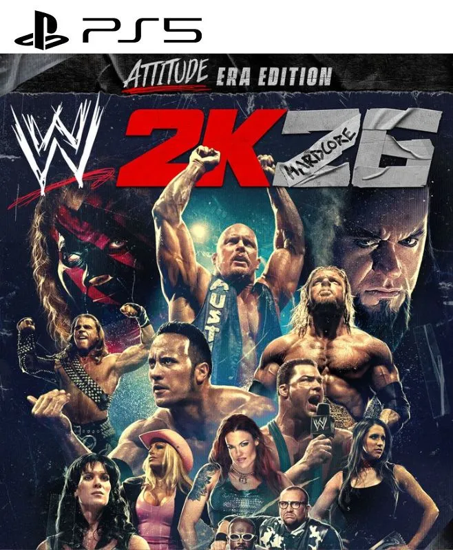 Portada de WWE 2K26 Attitude Era Edition PS5