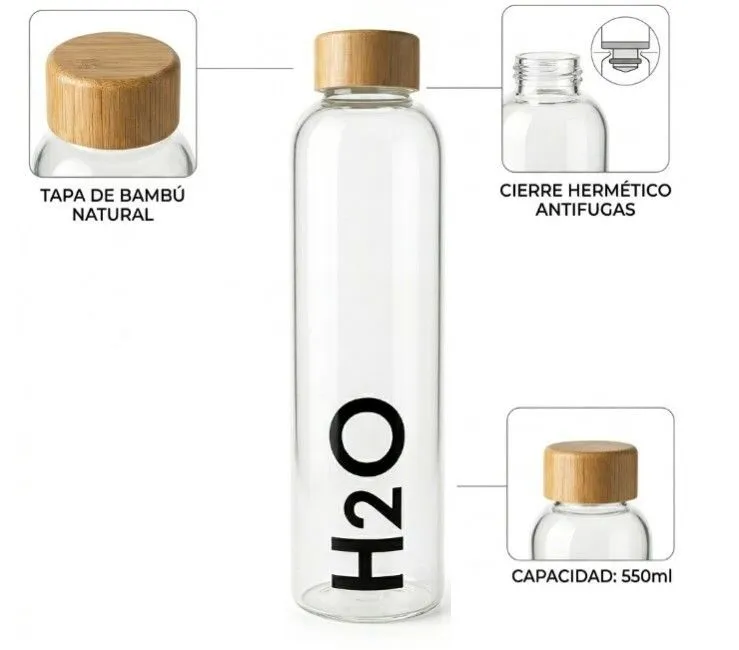 Portada de BOTELLA DE VIDRIO H2O