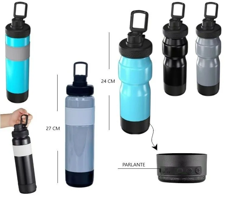 Portada de BOTELLA DEPORTIVA CON PARLANTE CH-M834