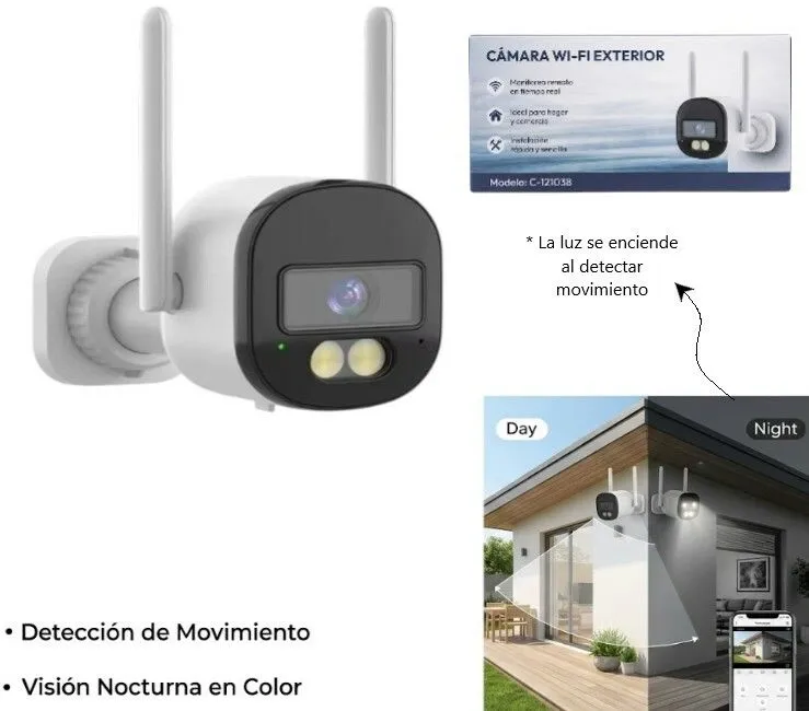 Portada de CAMARA IP FIJA EXTERIOR C/ WIFI IP66
