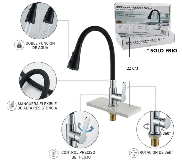 Portada de CANILLA FLEXIBLE COCINA (SOLO FRIO)