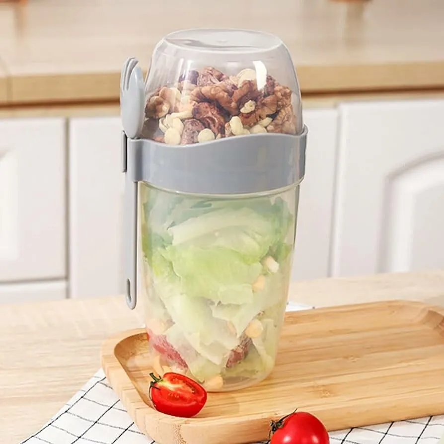 Portada de ENSALADERA 1070ML CON CUCHARA GRIS