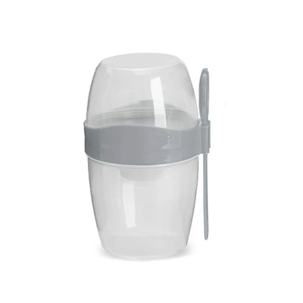 Portada de ENSALADERA 870ML CON CUCHARA GRIS