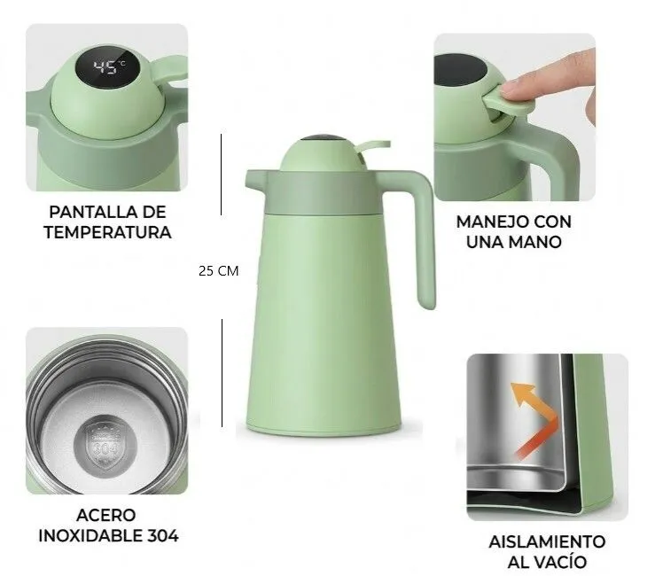 Portada de JARRA TERMO 1LT C/PANTALLA DE TEMPERATURA