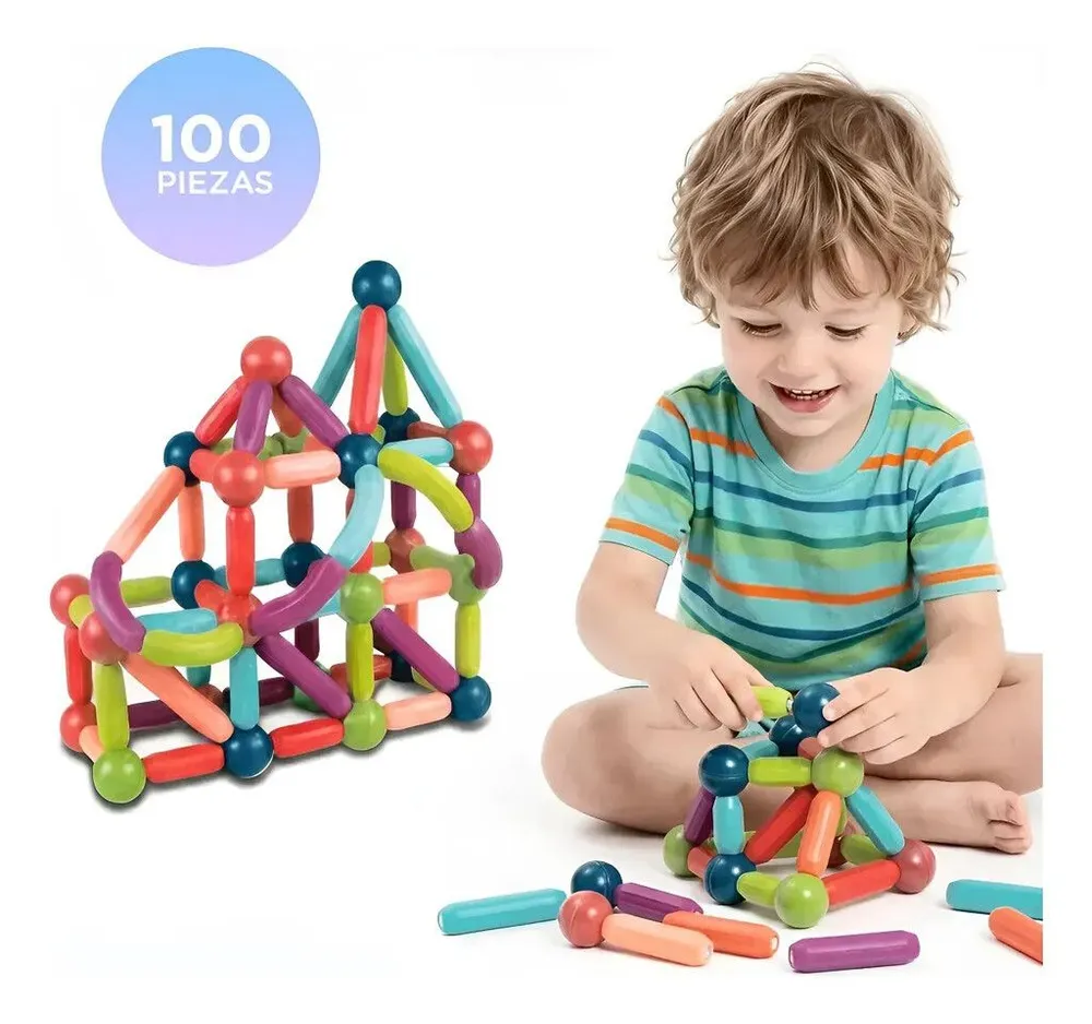 Portada de JUEGO DE MAGNETICO BARRAS Y ESFERAS 100PCS