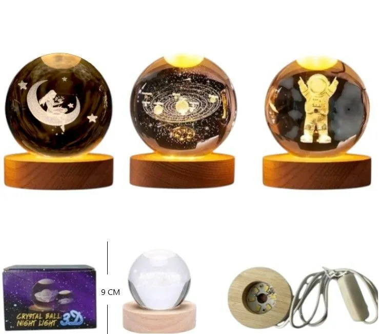 Portada de LED-83071 BOLA LED DE CRISTAL 8CM (NAVIDAD)