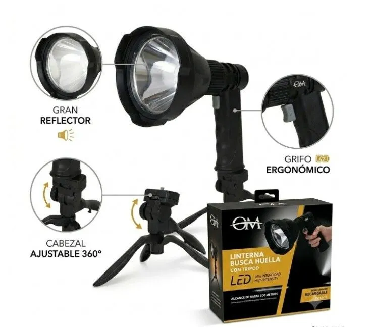 Portada de LINTERNA LED 1500 LUMENES C/ TRIPODE