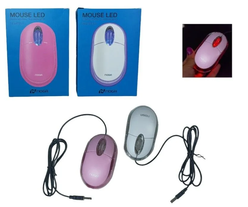 Portada de MOUSE LED NOGA CON CABLE N R G A