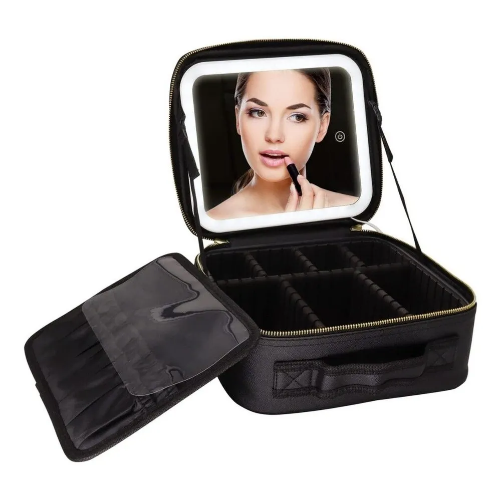 Portada de NECESER PORTA COSMETICO CON ESPEJO
