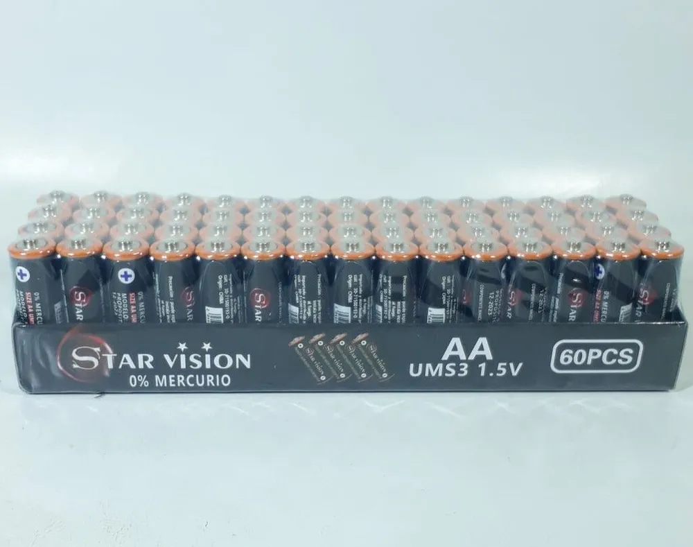 Portada de PILAS AA PACK 60PCS STAR VISION. SV-AA