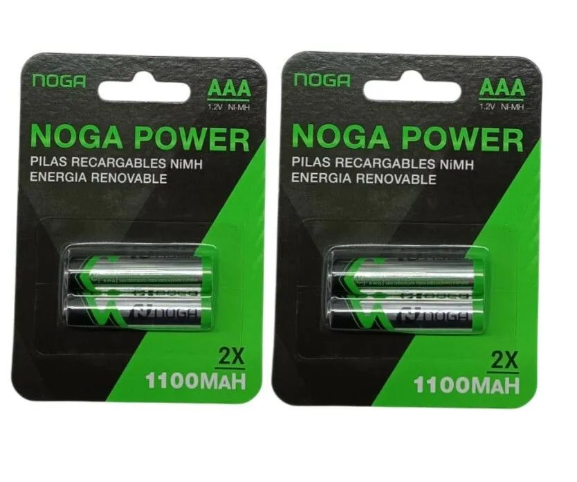 Portada de PILAS AAA BLISTER RECARGABLE NOGA 1100MAH
