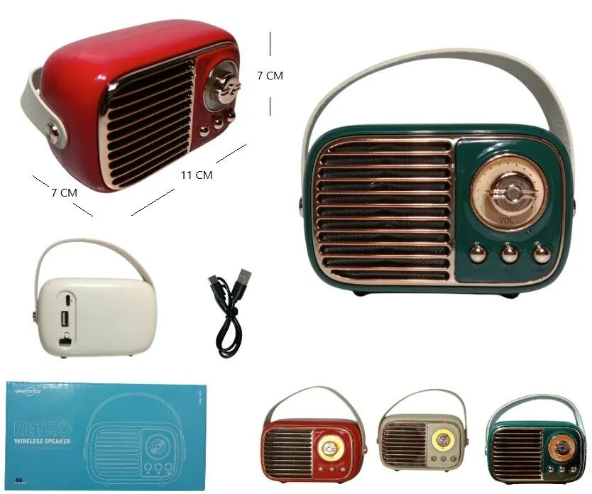 Portada de RADIO VINTAGE BT/FM/MP3 RECARGABLE