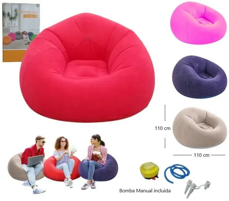 Portada de SOFA SILLON INFLABLE C/INFLADOR MANUAL
