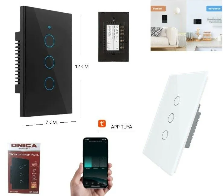 Portada de TECLA SMART WIFI TACTIL DE 3 CANALES 1000W