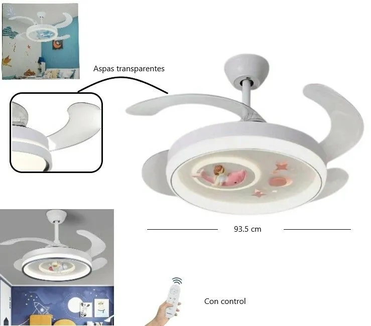 Portada de VENTILADOR LED DE TECHO INFANTIL SV-12   2512
