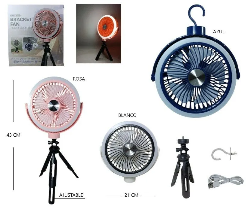 Portada de VENTILADOR MZL33-1A LEZ LED Y TRIPODE