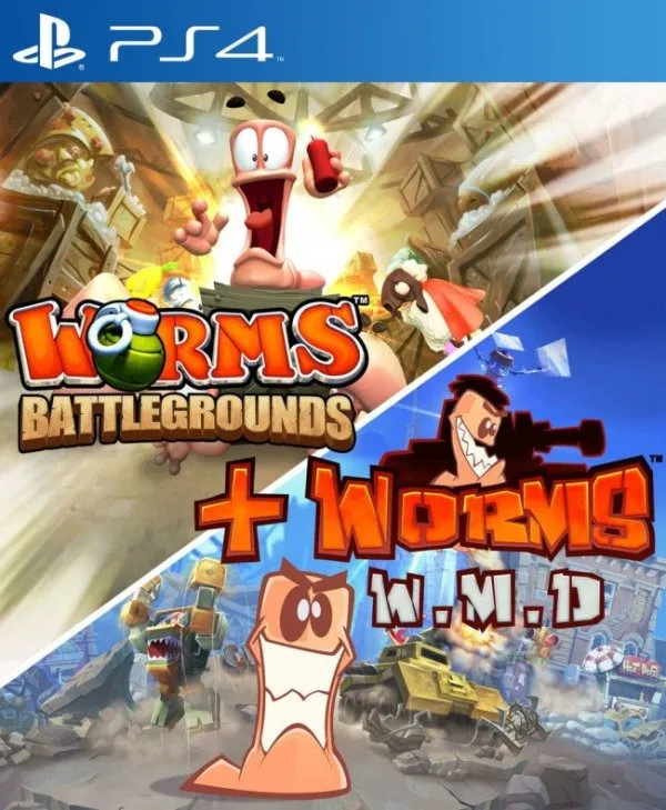 Portada de Worms Battlegrounds + Worms W.M.D